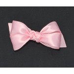 Pink (Light Pink) Satin Bow - 3 Inch